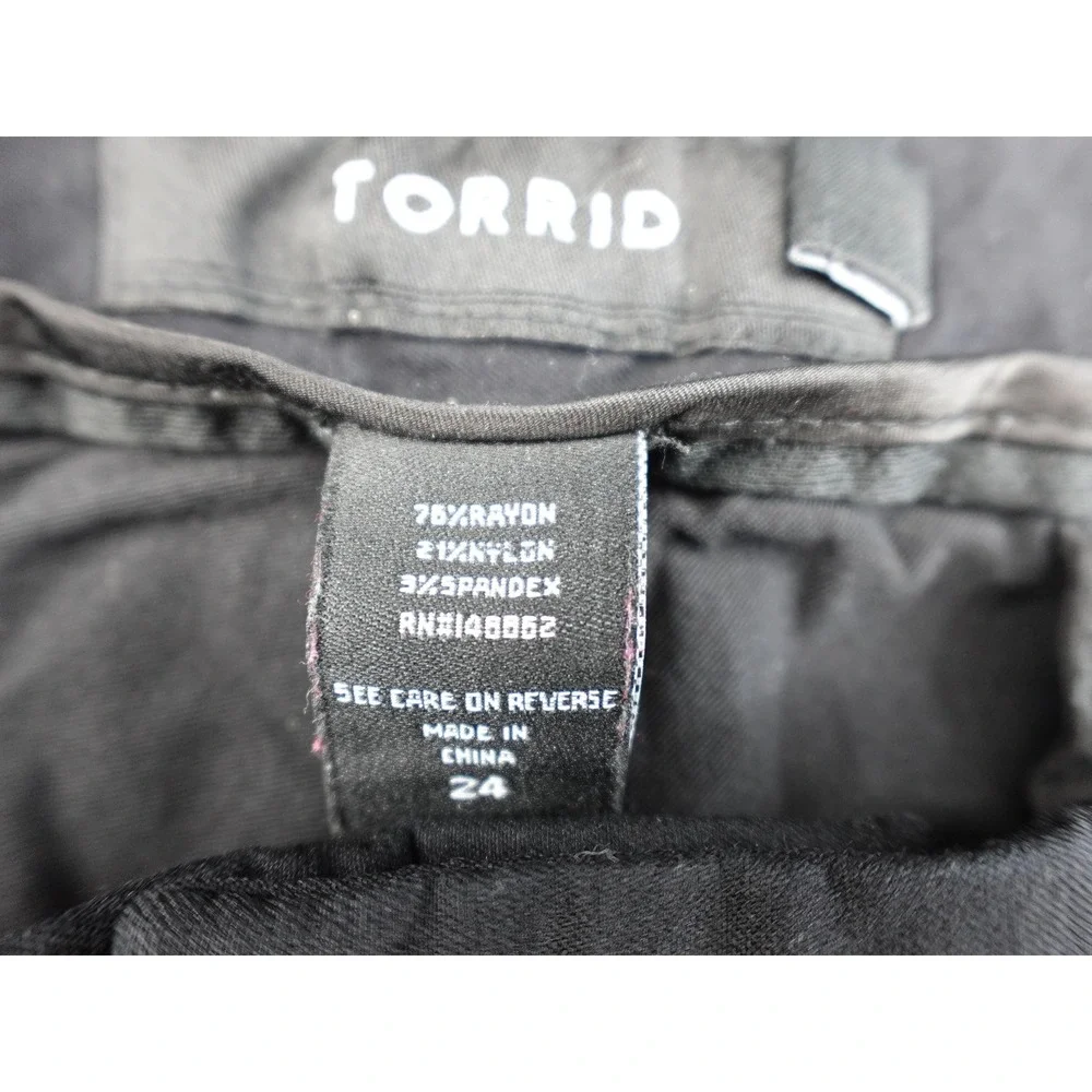 Torrid Dress‎ Pants Womens 24T Black Straight Leg Stretch Office Wear